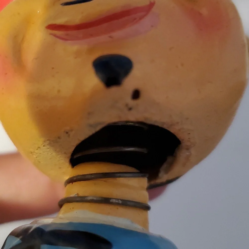 Vintage 1960 Rubens Original Bobblehead Nodder Beatnik Wine Cork Bottle Stopper